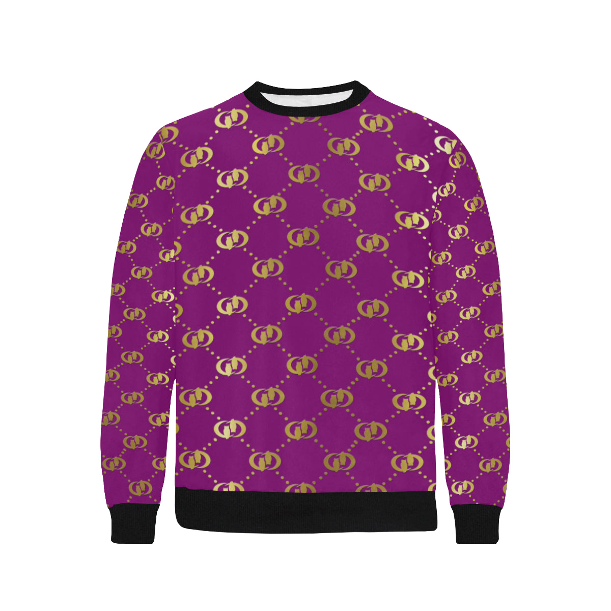 EXCELLENCE PRPLGLD Men's Rib Cuff Crew Neck Sweatshirt
