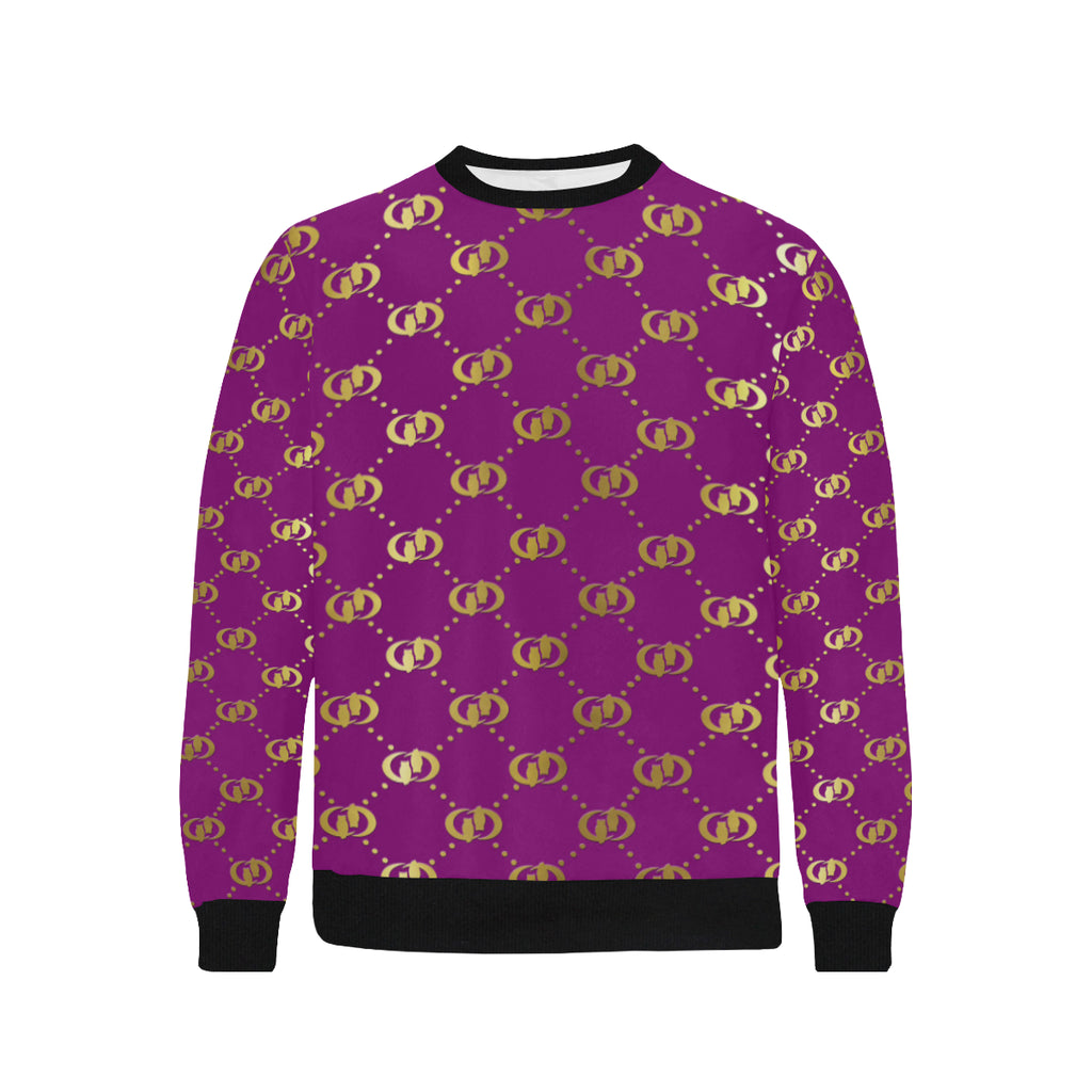 EXCELLENCE PRPLGLD Men's Rib Cuff Crew Neck Sweatshirt