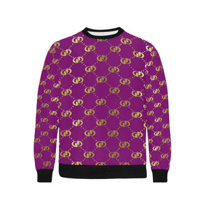 EXCELLENCE PRPLGLD Men's Rib Cuff Crew Neck Sweatshirt