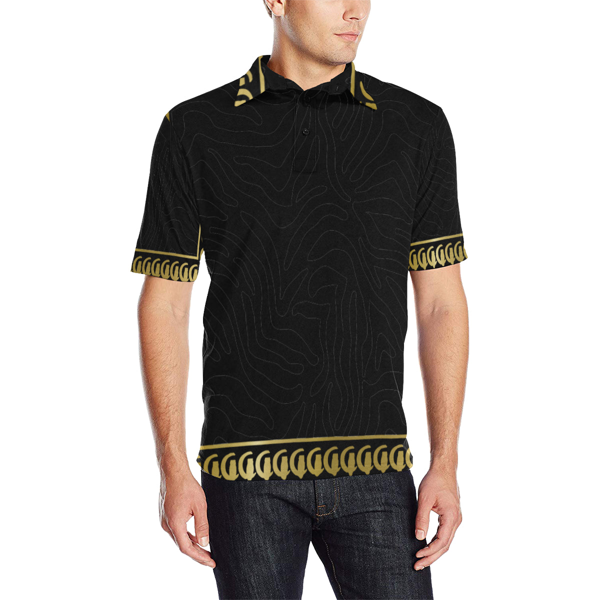 PRIVILEGE Men's All Over Print Polo Shirt