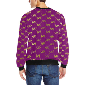 EXCELLENCE PRPLGLD Men's Rib Cuff Crew Neck Sweatshirt