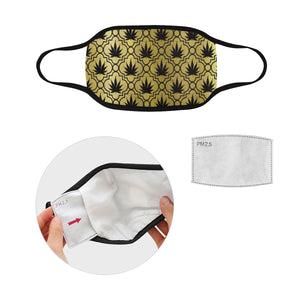 WEEDY GOLD Mouth Mask in One Piece (2 Filters Included)