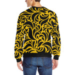 GORGIOUS YLW LEAF Men's Rib Cuff Crew Neck Sweatshirt