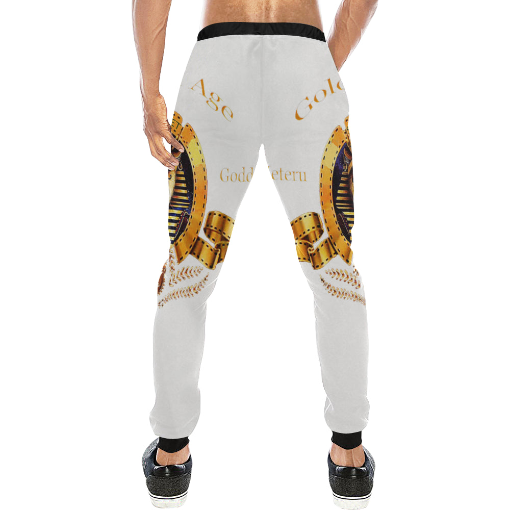 SEKHMET GODDESS WHTBLC Men's All Over Print Sweatpants (Model L11)