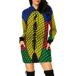 NOUVELLE CALEDONIE FLAG All Over Print Hoodie Mini Dress