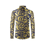 GORGEOUS BLUE Men's All Over Print Casual Dress Shirt