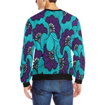 AFRIKA FLOWER Men's Rib Cuff Crew Neck Sweatshirt