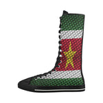 SURINAME FLAG Canvas Long Boots For Women Model 7013H