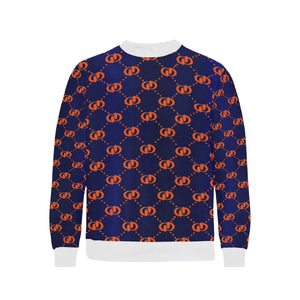 EXCELLENCE ORNGE Men's Rib Cuff Crew Neck Sweatshirt