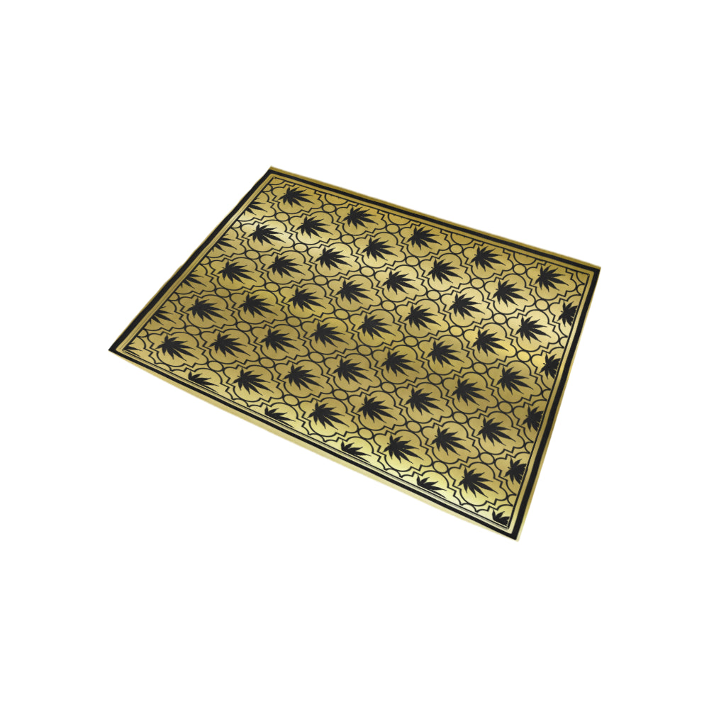 ADRINKRA GOLD BLACK Area Rug 5'3''x4'
