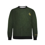 LUXURY GANG KAKI Men's Rib Cuff Crew Neck Sweatshirt