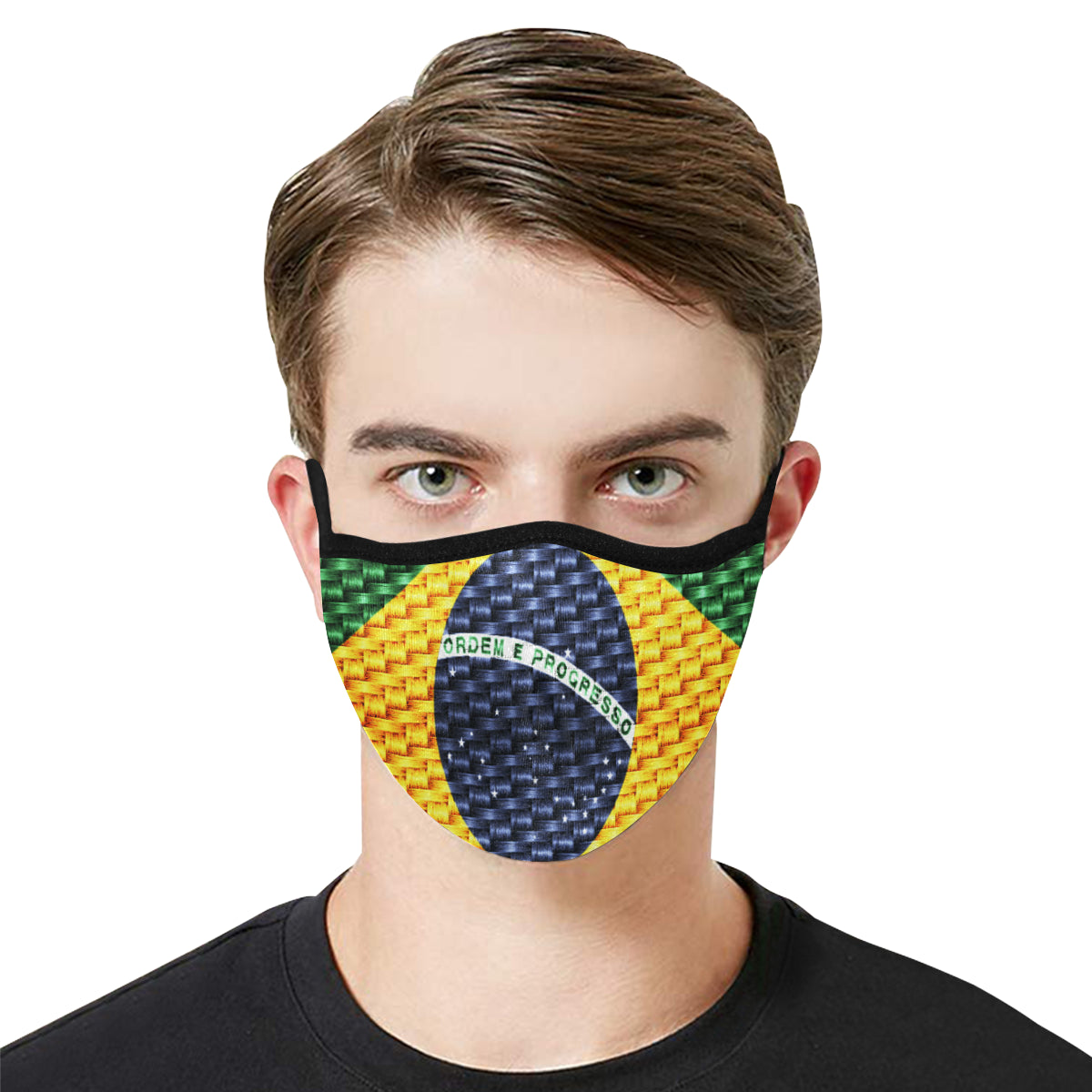 BRASIL FLAG Mouth Mask in One Piece (2 Filters Included)