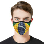 BRASIL FLAG Mouth Mask in One Piece (2 Filters Included)