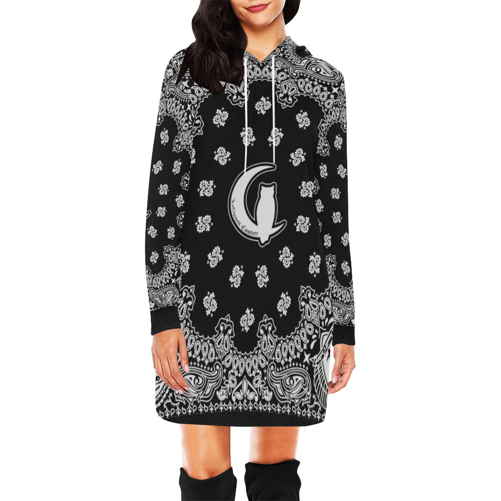 BANDANA BLCC All Over Print Hoodie Mini Dress