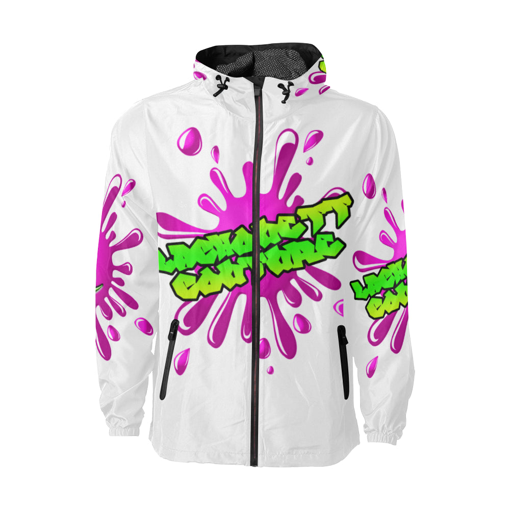 SPLASH OUT WHT All Over Print Windbreaker for Unisex