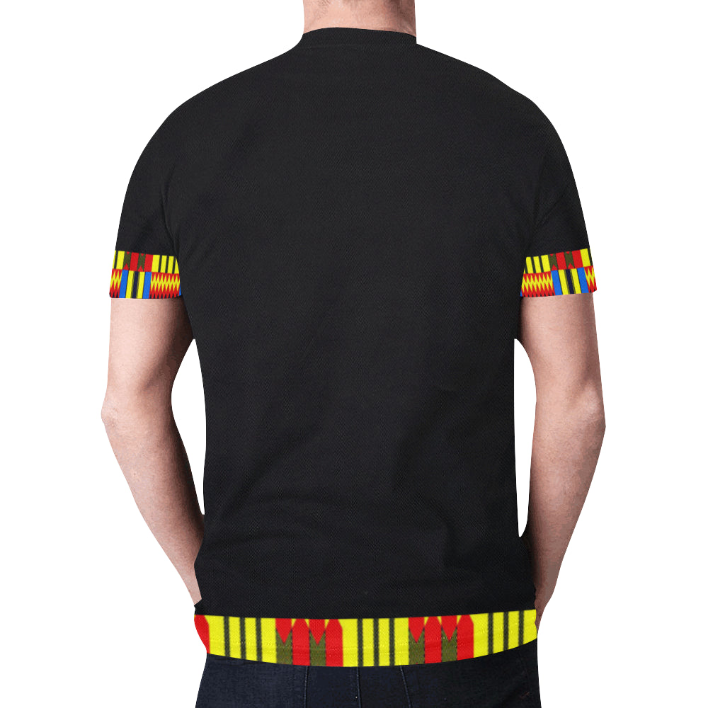 KENTE BLUE New All Over Print T-shirt for Men
