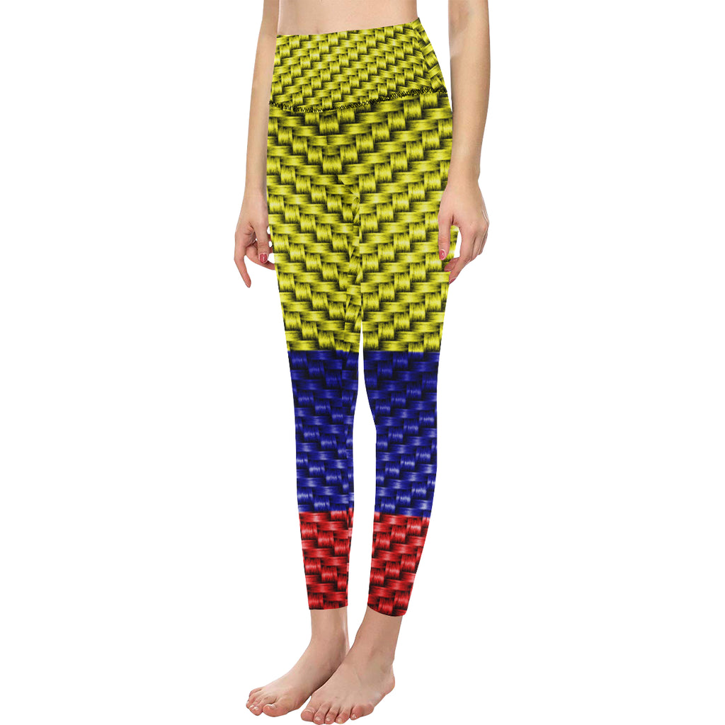 COLOMBIA FLAG  High-Waisted Leggings