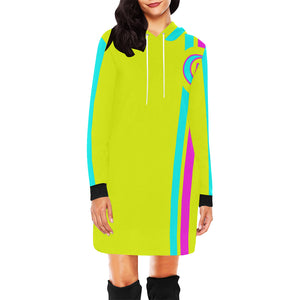 FRESH UP BYP All Over Print Hoodie Mini Dress