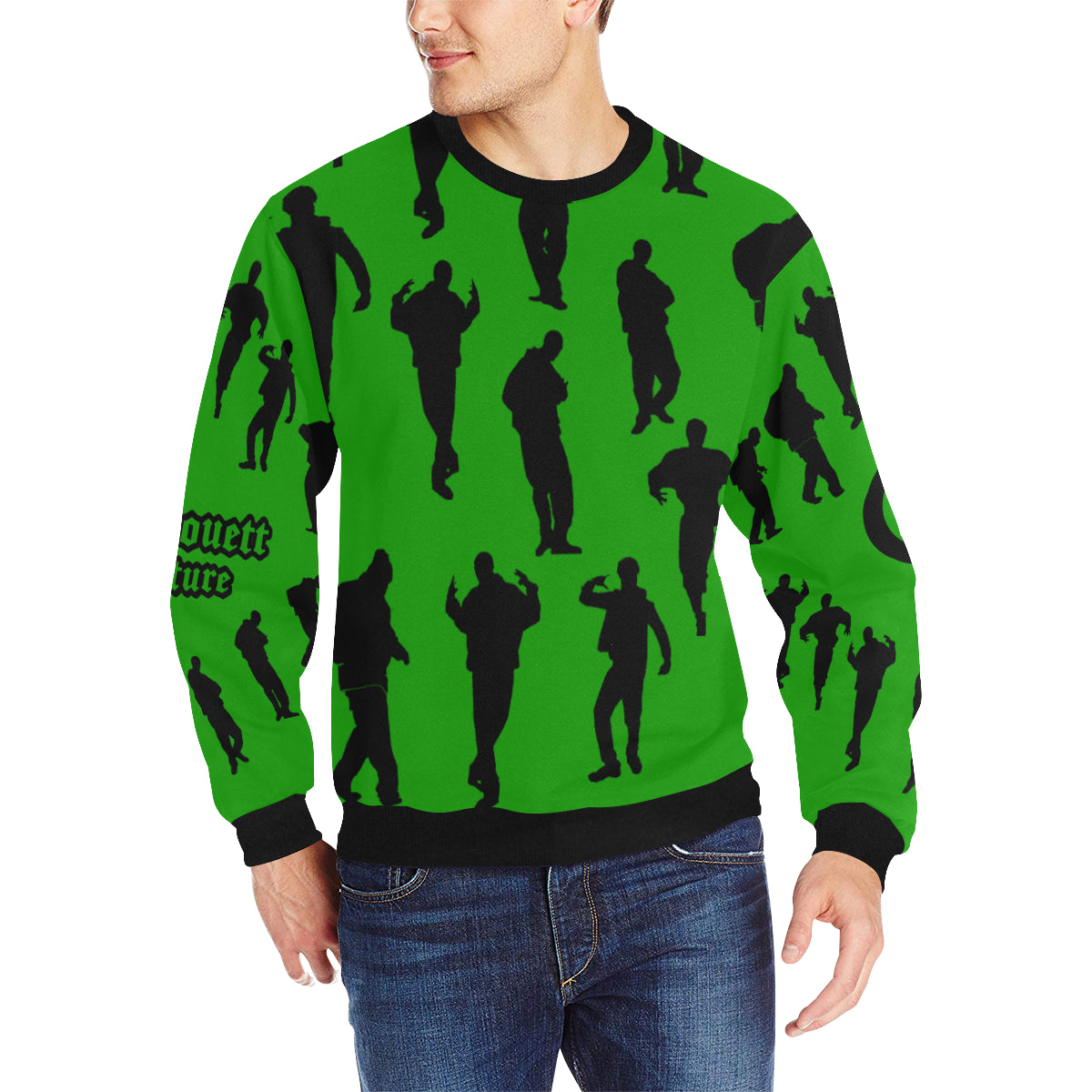 C-WALK GREEN Men's Rib Cuff Crew Neck Sweatshirt