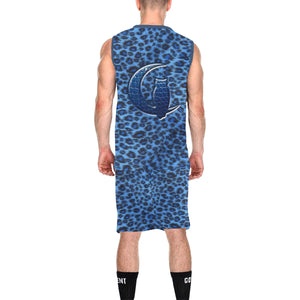 BLUE TIGER CROCO SKIN Basketball Uniform