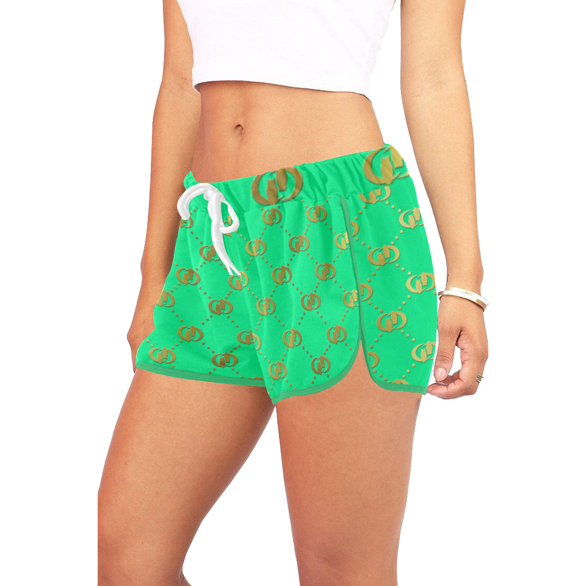 EXCELLENCE TRQGLD Women's All Over Print Relaxed Shorts