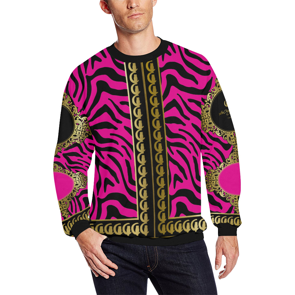 PRIVILEGE PINKISH All Over Print Crewneck Sweatshirt for Men