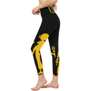 BASTET PROTECTION BLK  High-Waisted Leggings