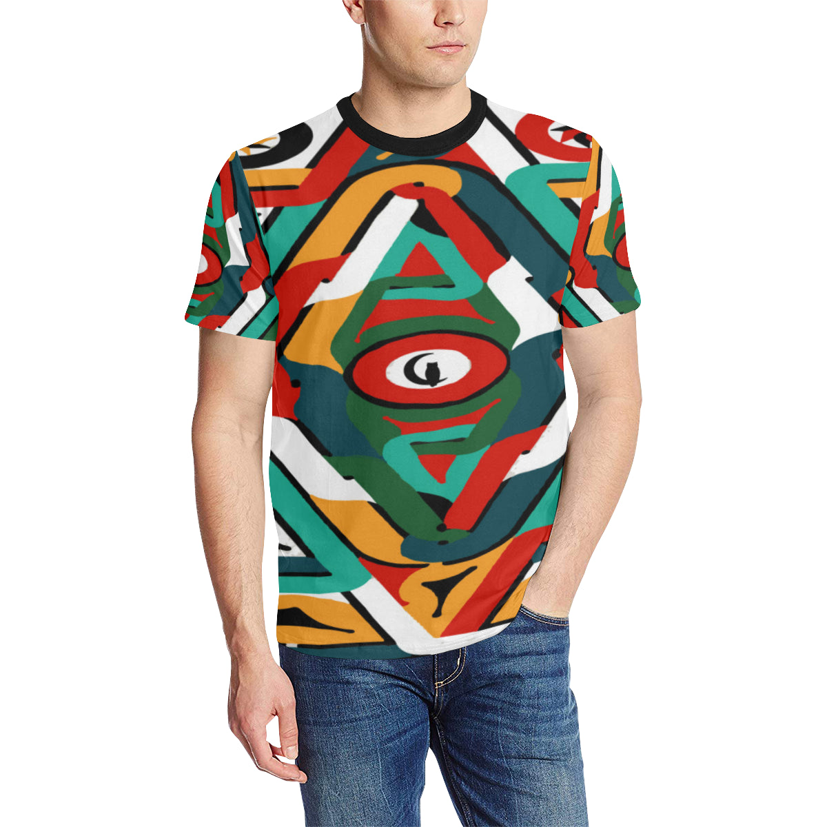 TEMBE ART Men's All Over Print T-Shirt