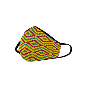 KENTE FRACTAL Mouth Mask in One Piece (2 Filters Included)