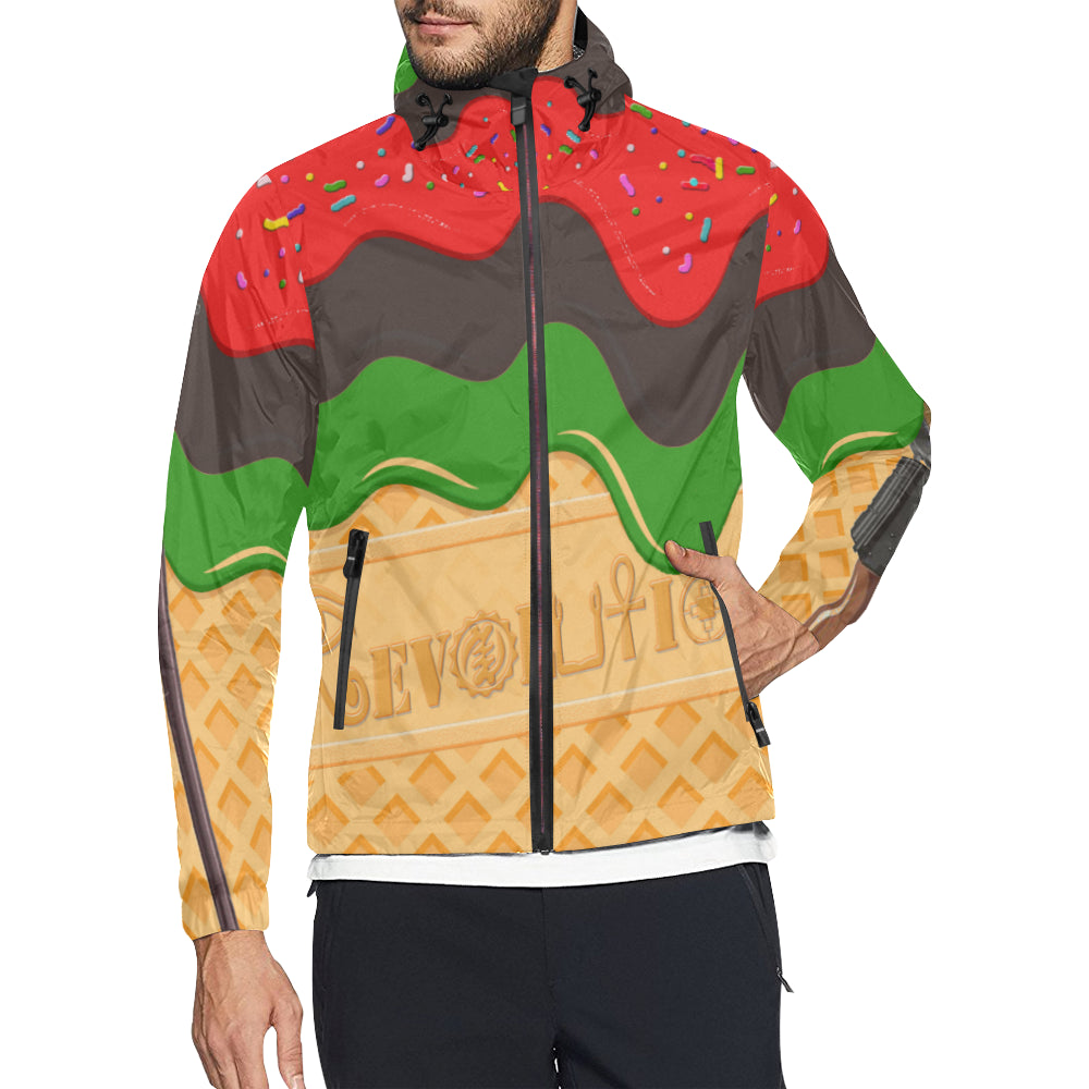 RVLTN ICE CREAM All Over Print Windbreaker for Unisex