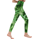 INFINITY GREEN COSMOS All Over Print High-Waisted Leggings (Model L36)