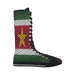 SURINAME FLAG Canvas Long Boots For Women Model 7013H