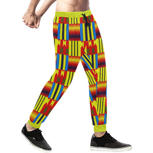 KENTE BLUE Men's All Over Print Sweatpants
