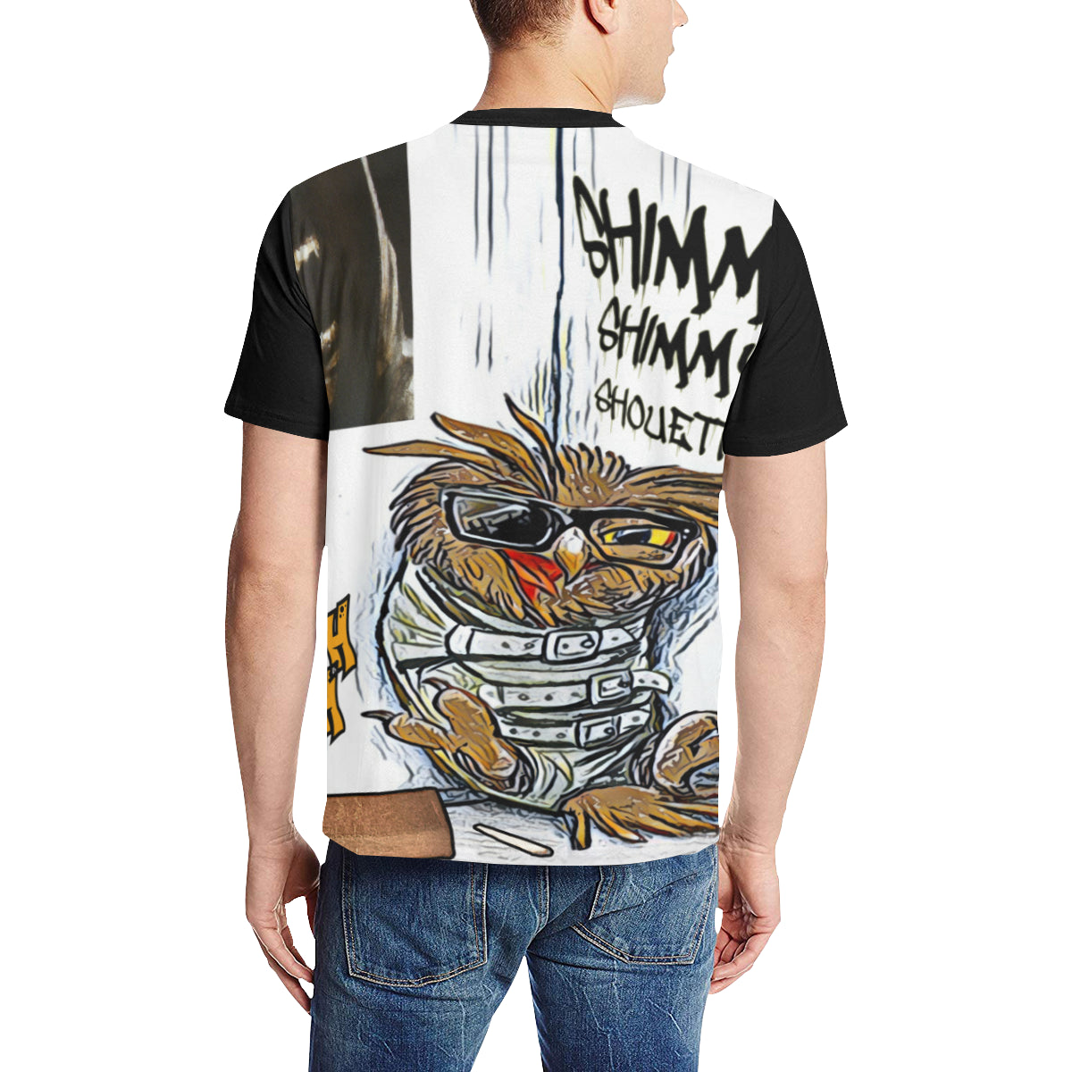 SHIMMY SHIMMY YA Men's All Over Print T-Shirt (Solid Color Neck) (Model T63)