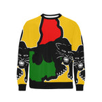 BLACC PANTHER YLW Men's Rib Cuff Crew Neck Sweatshirt