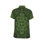BANDANA KAKI Men's All Over Print Short Sleeve Shirt