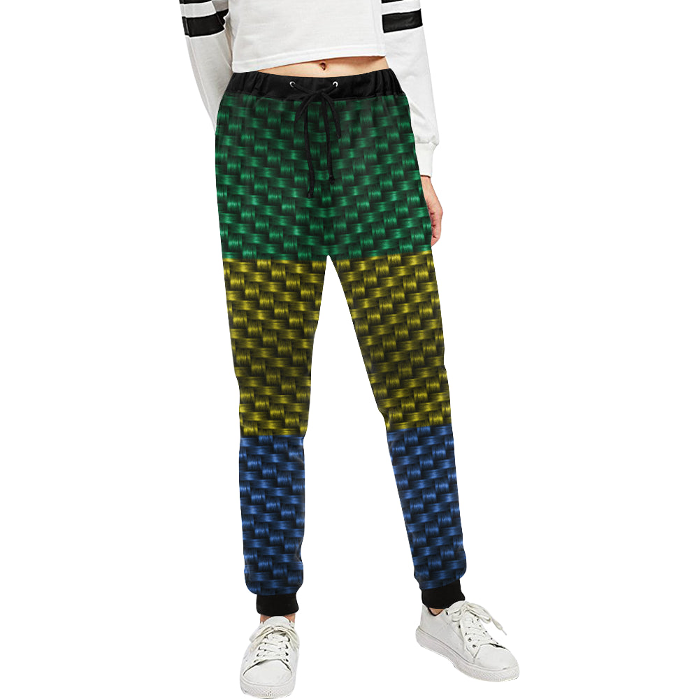 GABON FLAG Women's All Over Print Sweatpants (Model L11)