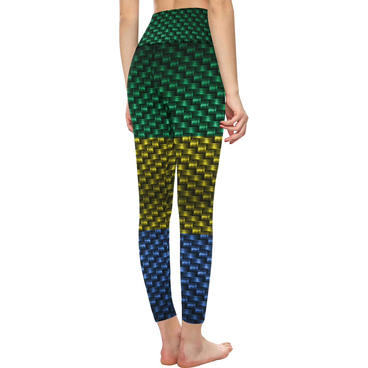 GABON FLAG All Over Print High-Waisted Leggings