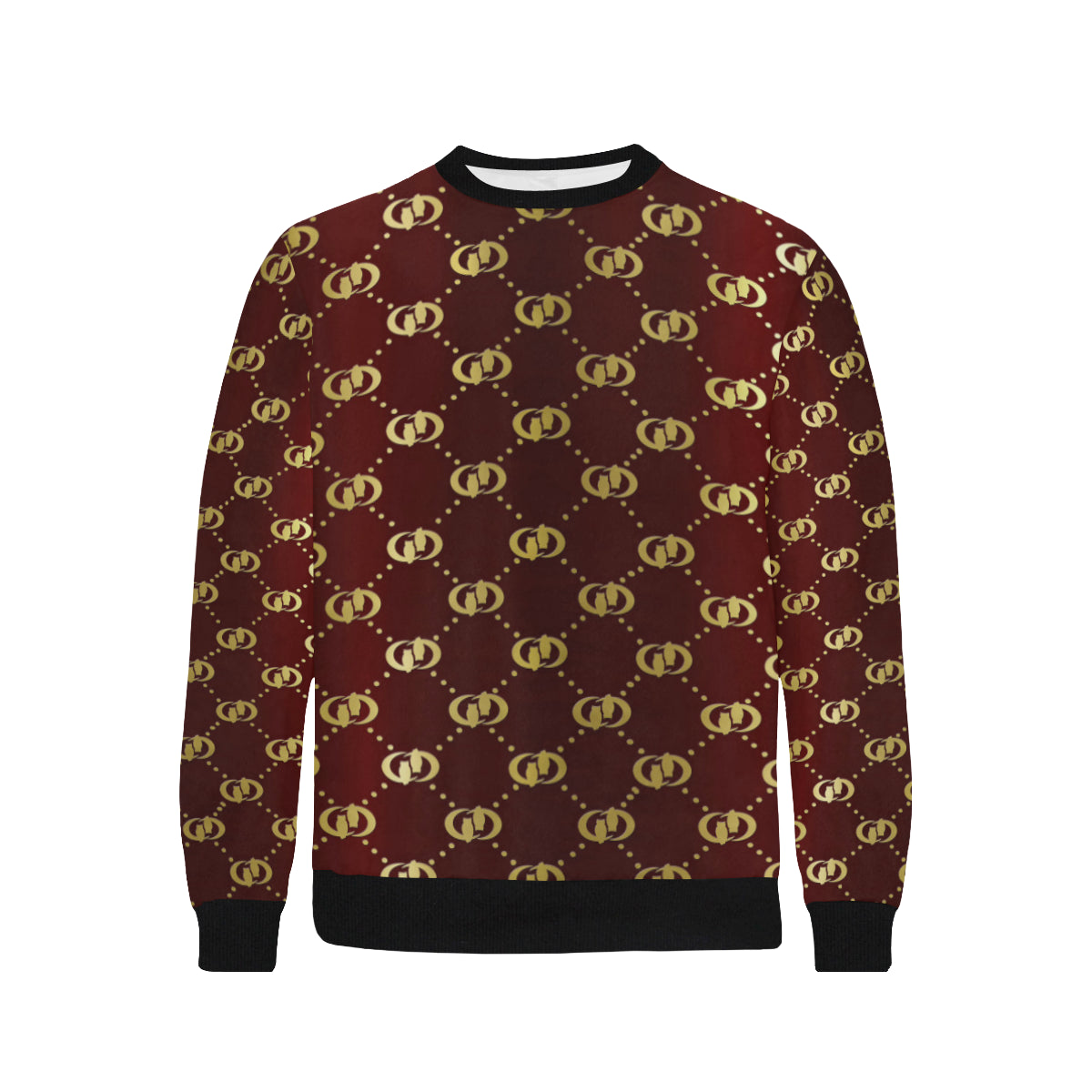 EXCELLENCE BRDXGLD Men's Rib Cuff Crew Neck Sweatshirt