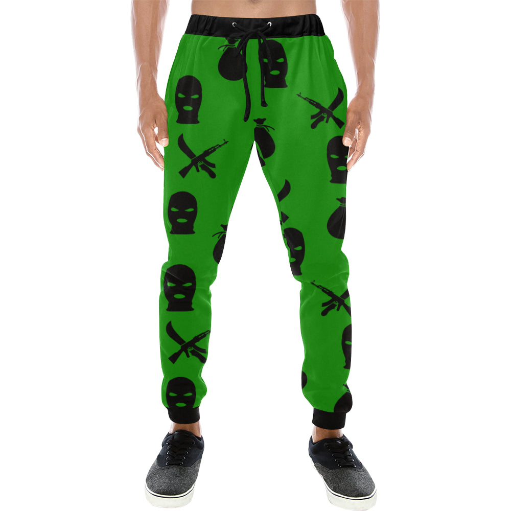 DRILLIN GREEN Men's All Over Print Sweatpants (Model L11)