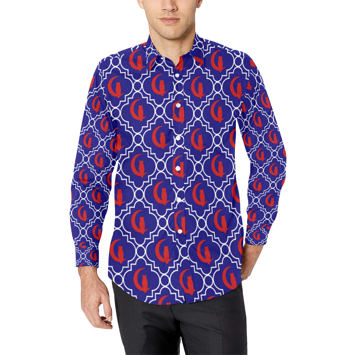 ELEGANCE BLR Men's All Over Print Casual Dress Shirt (Model T61)