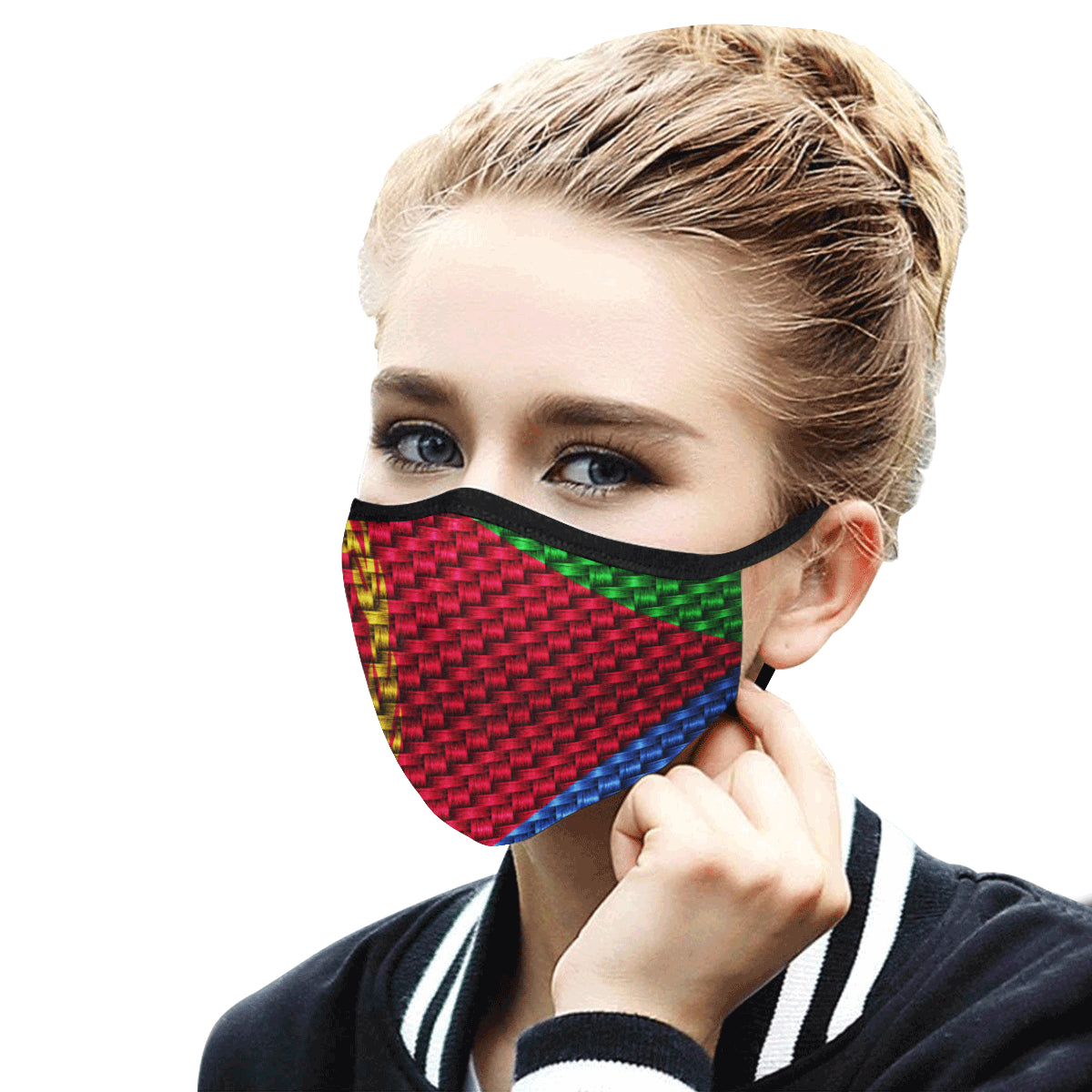 ERITREA FLAG Mouth Mask in One Piece (2 Filters Included)