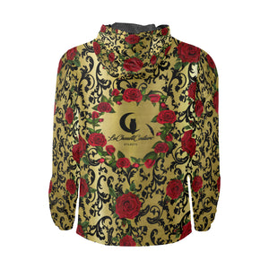 RED ROSES GOLD Unisex All Over Print Windbreaker
