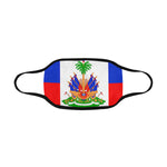 HAITI FLAG Mouth Mask in One Piece (2 Filters Included)