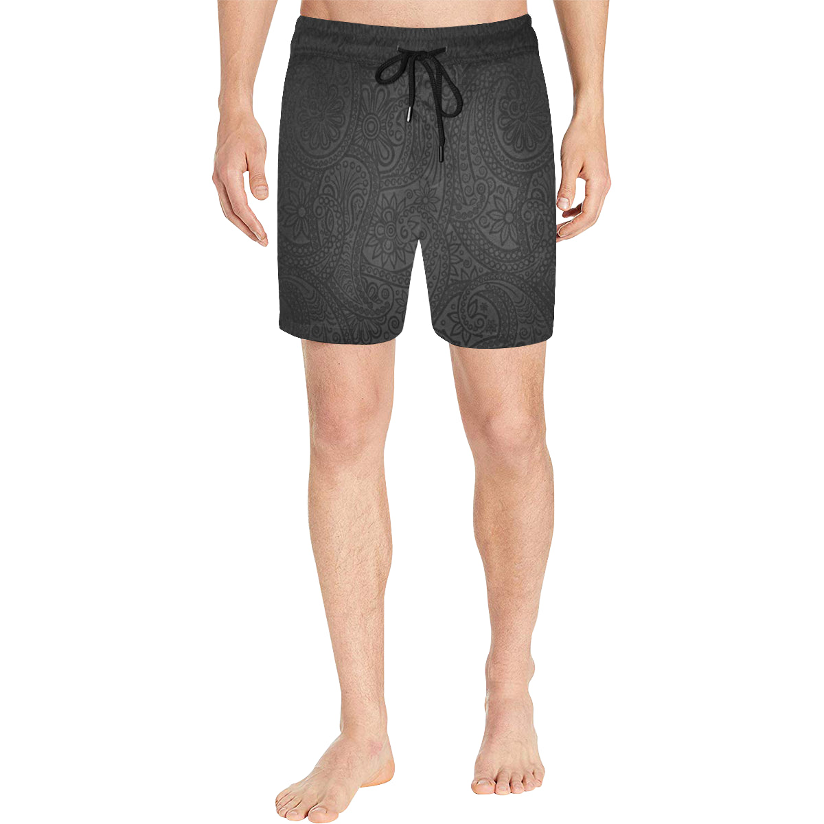 LUXURY BLACC GANG Men's Mid-Length Swim Shorts (Model L39)