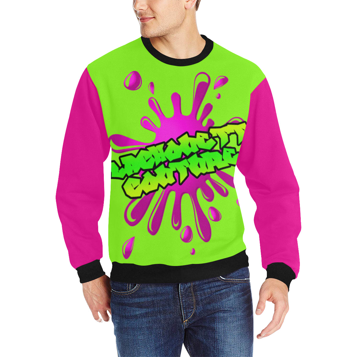 SPLASH OUT RF Men's Rib Cuff Crew Neck Sweatshirt