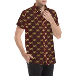 EXCELLENCE BRDXGLD Men's All Over Print Short Sleeve Shirt