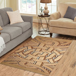 TEMBE ART WOOD Area Rug 5'3''x4'