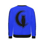 BLACC BORDER BLUE Men's Rib Cuff Crew Neck Sweatshirt