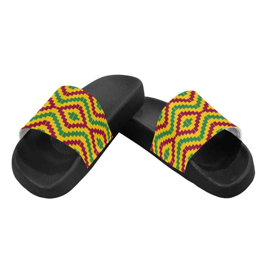 KENTE FRACTAL Men's Slide Sandals
